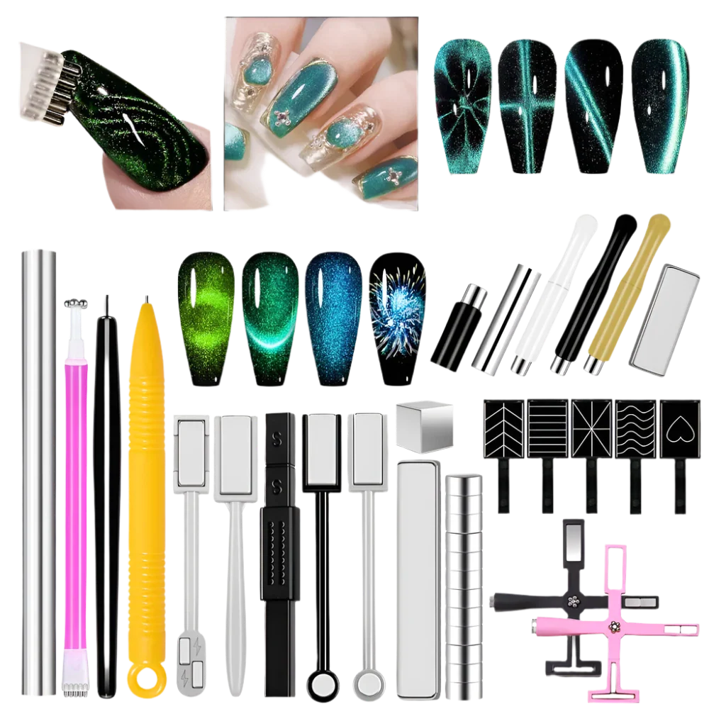 25 PCS NAIL ART CAT EYE DESING MAGNET SET #01-0