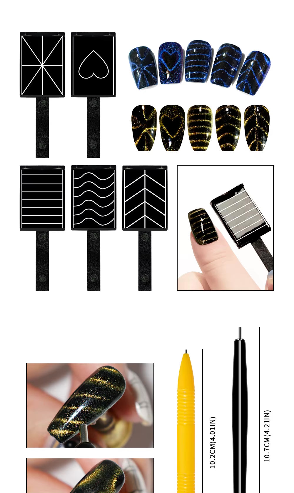 25 PCS NAIL ART CAT EYE DESING MAGNET SET #01-4
